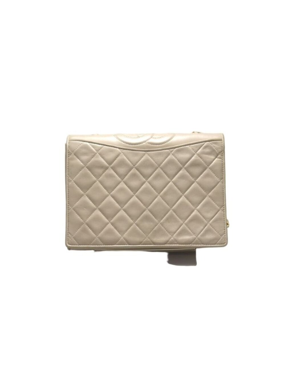 Chanel 1 Quilted CC Logo GD Leather Shoulder Bag
